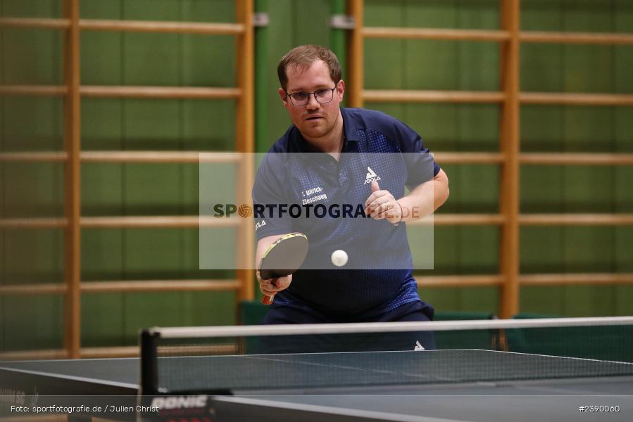 Tobias Ullrich-Zieschang, Erwin-Ammann-Halle, Karlstadt, 09.12.2023, BTTV, sport, action, Saison 2023/2024, Bezirksoberliga Herren Ufr, TV 1901 Mittelsinn, TSV Karlstadt - Bild-ID: 2390060 Tobias Ullrich-Zieschang, Erwin-Ammann-Halle, Karlstadt, 09.12.2023, BTTV, sport, action, Saison 2023/2024, Bezirksoberliga Herren Ufr, TV 1901 Mittelsinn, TSV Karlstadt - Bild-ID: 2390060