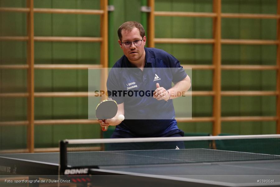 Tobias Ullrich-Zieschang, Erwin-Ammann-Halle, Karlstadt, 09.12.2023, BTTV, sport, action, Saison 2023/2024, Bezirksoberliga Herren Ufr, TV 1901 Mittelsinn, TSV Karlstadt - Bild-ID: 2390061 Tobias Ullrich-Zieschang, Erwin-Ammann-Halle, Karlstadt, 09.12.2023, BTTV, sport, action, Saison 2023/2024, Bezirksoberliga Herren Ufr, TV 1901 Mittelsinn, TSV Karlstadt - Bild-ID: 2390061