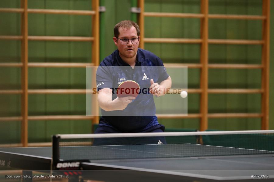 Tobias Ullrich-Zieschang, Erwin-Ammann-Halle, Karlstadt, 09.12.2023, BTTV, sport, action, Saison 2023/2024, Bezirksoberliga Herren Ufr, TV 1901 Mittelsinn, TSV Karlstadt - Bild-ID: 2390062 Tobias Ullrich-Zieschang, Erwin-Ammann-Halle, Karlstadt, 09.12.2023, BTTV, sport, action, Saison 2023/2024, Bezirksoberliga Herren Ufr, TV 1901 Mittelsinn, TSV Karlstadt - Bild-ID: 2390062