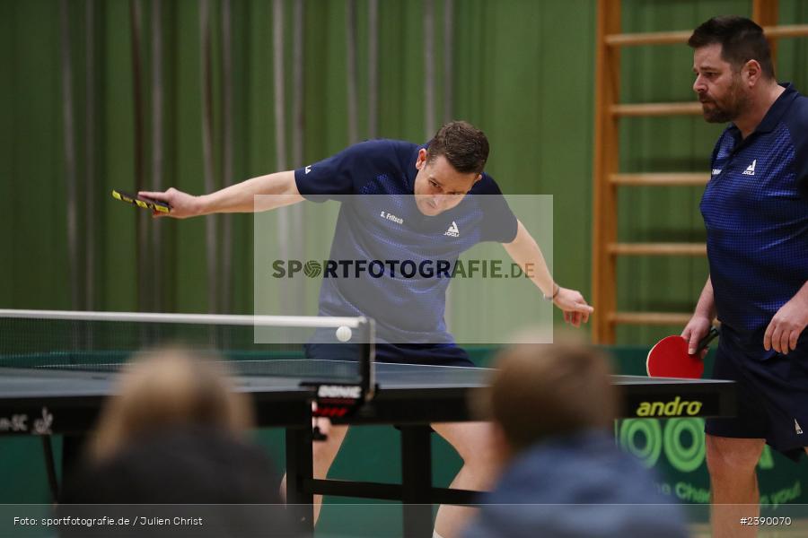 Erwin-Ammann-Halle, Karlstadt, 09.12.2023, BTTV, sport, action, Saison 2023/2024, Bezirksoberliga Herren Ufr, TV 1901 Mittelsinn, TSV Karlstadt - Bild-ID: 2390070 Erwin-Ammann-Halle, Karlstadt, 09.12.2023, BTTV, sport, action, Saison 2023/2024, Bezirksoberliga Herren Ufr, TV 1901 Mittelsinn, TSV Karlstadt - Bild-ID: 2390070