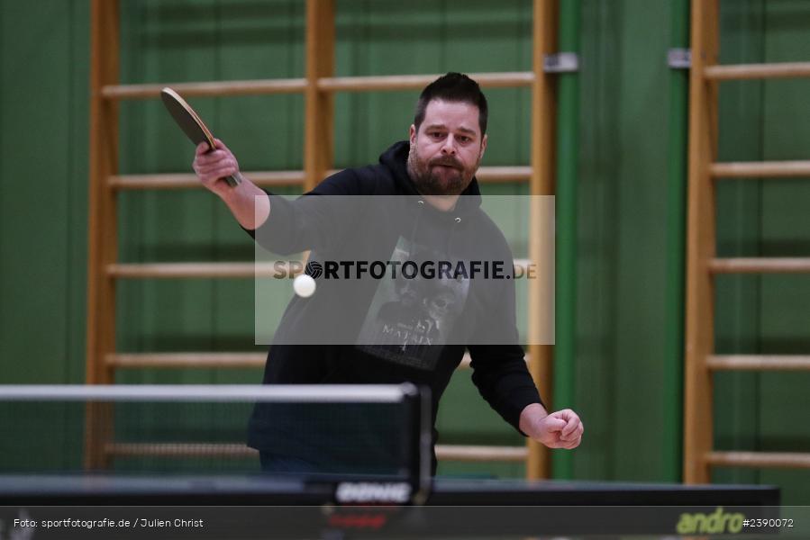Erwin-Ammann-Halle, Karlstadt, 09.12.2023, BTTV, sport, action, Saison 2023/2024, Bezirksoberliga Herren Ufr, TV 1901 Mittelsinn, TSV Karlstadt - Bild-ID: 2390072 Erwin-Ammann-Halle, Karlstadt, 09.12.2023, BTTV, sport, action, Saison 2023/2024, Bezirksoberliga Herren Ufr, TV 1901 Mittelsinn, TSV Karlstadt - Bild-ID: 2390072