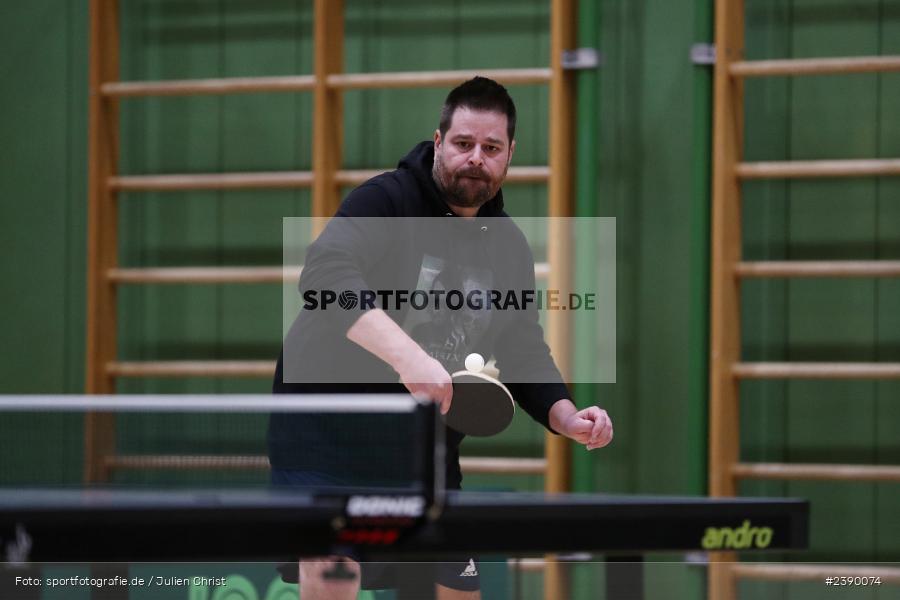 Erwin-Ammann-Halle, Karlstadt, 09.12.2023, BTTV, sport, action, Saison 2023/2024, Bezirksoberliga Herren Ufr, TV 1901 Mittelsinn, TSV Karlstadt - Bild-ID: 2390074 Erwin-Ammann-Halle, Karlstadt, 09.12.2023, BTTV, sport, action, Saison 2023/2024, Bezirksoberliga Herren Ufr, TV 1901 Mittelsinn, TSV Karlstadt - Bild-ID: 2390074