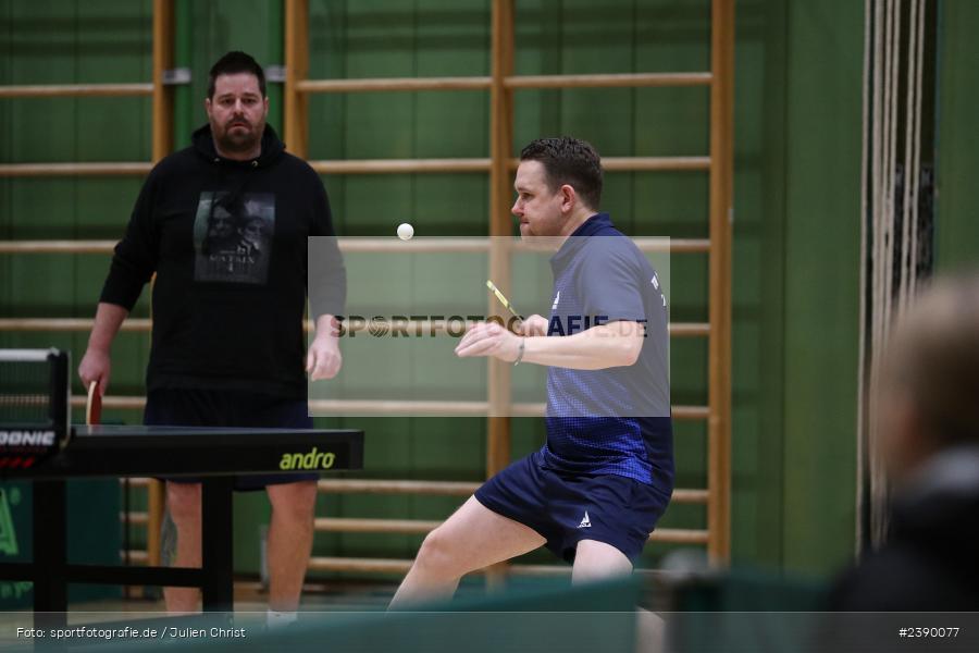 Erwin-Ammann-Halle, Karlstadt, 09.12.2023, BTTV, sport, action, Saison 2023/2024, Bezirksoberliga Herren Ufr, TV 1901 Mittelsinn, TSV Karlstadt - Bild-ID: 2390077 Erwin-Ammann-Halle, Karlstadt, 09.12.2023, BTTV, sport, action, Saison 2023/2024, Bezirksoberliga Herren Ufr, TV 1901 Mittelsinn, TSV Karlstadt - Bild-ID: 2390077