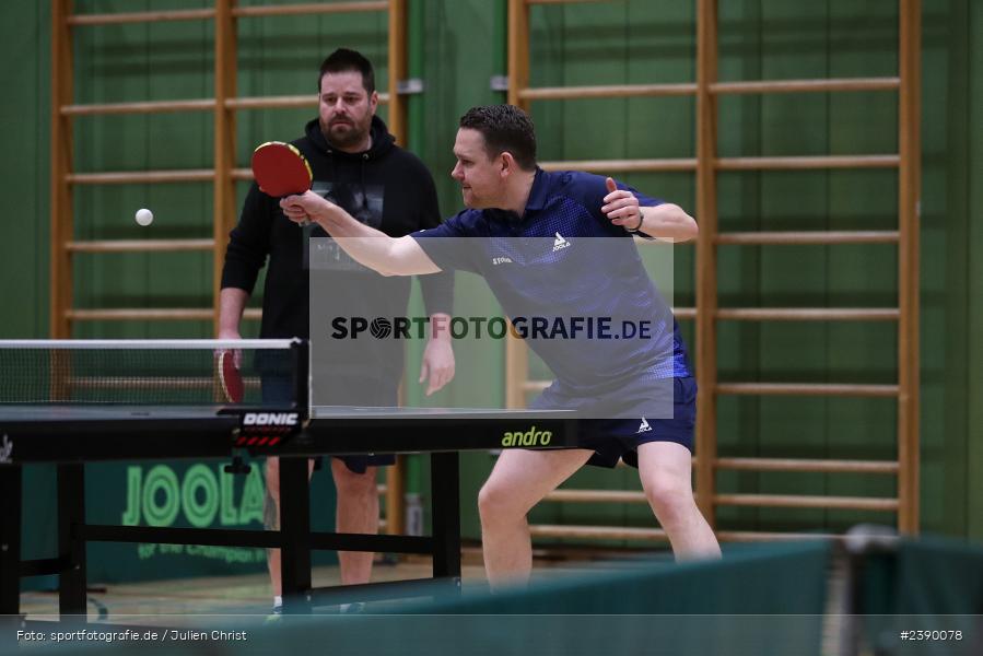Erwin-Ammann-Halle, Karlstadt, 09.12.2023, BTTV, sport, action, Saison 2023/2024, Bezirksoberliga Herren Ufr, TV 1901 Mittelsinn, TSV Karlstadt - Bild-ID: 2390078 Erwin-Ammann-Halle, Karlstadt, 09.12.2023, BTTV, sport, action, Saison 2023/2024, Bezirksoberliga Herren Ufr, TV 1901 Mittelsinn, TSV Karlstadt - Bild-ID: 2390078