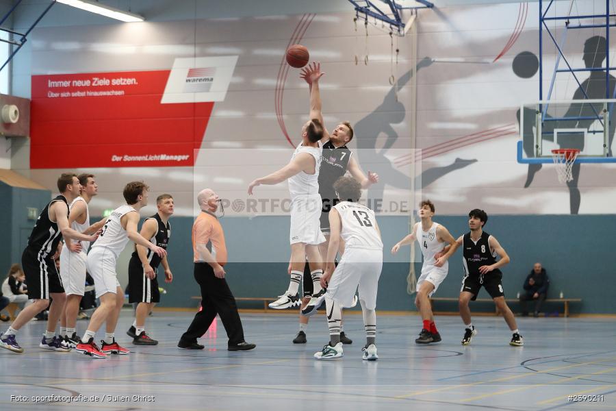 Hans-Wilhelm-Renkhoff-Halle, Marktheidenfeld, 09.12.2023, DBB, sport, action, Saison 2023/2024, Basketball, Bezirksoberliga Herren, TVM, FTW, TV Marktheidenfeld, FT Würzburg - Bild-ID: 2390211