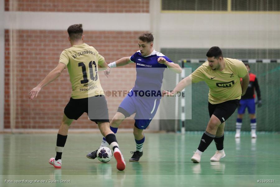 Dreifachturnhalle, Unterpleichfeld, 18.12.2023, BFV, Fussball, sport, action, Saison 2023/2024, Vorturnier Lotto Bayern Hallencup, Gruppe 4, Spielnummer 9, SV Bavaria Trennfeld, SV Schaippach - Bild-ID: 2390531