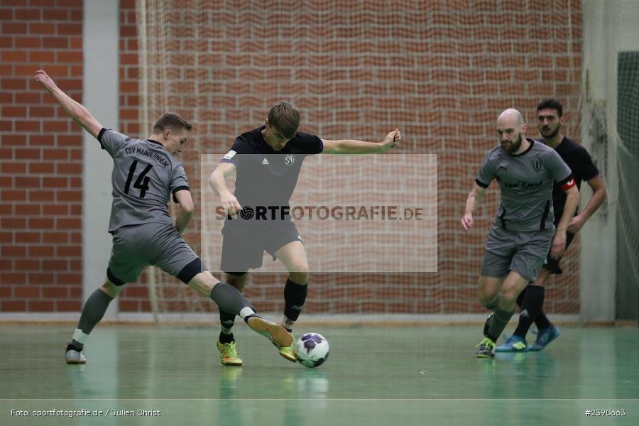 Dreifachturnhalle, Unterpleichfeld, 18.12.2023, BFV, Fussball, sport, action, Saison 2023/2024, Vorturnier Lotto Bayern Hallencup, Gruppe 4, Spielnummer 10, SV Gaukönigshofen, TSV Mainbernheim - Bild-ID: 2390663