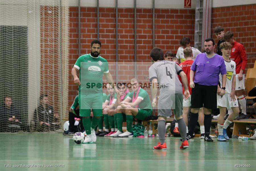 Dreifachturnhalle, Unterpleichfeld, 18.12.2023, BFV, Fussball, sport, action, Saison 2023/2024, Vorturnier Lotto Bayern Hallencup, Gruppe 4, Spielnummer 8, FV Karlstadt, TSV Mainbernheim - Bild-ID: 2390665