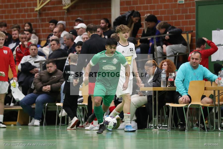 Dreifachturnhalle, Unterpleichfeld, 18.12.2023, BFV, Fussball, sport, action, Saison 2023/2024, Vorturnier Lotto Bayern Hallencup, Gruppe 4, Spielnummer 8, FV Karlstadt, TSV Mainbernheim - Bild-ID: 2390666 Dreifachturnhalle, Unterpleichfeld, 18.12.2023, BFV, Fussball, sport, action, Saison 2023/2024, Vorturnier Lotto Bayern Hallencup, Gruppe 4, Spielnummer 8, FV Karlstadt, TSV Mainbernheim - Bild-ID: 2390666