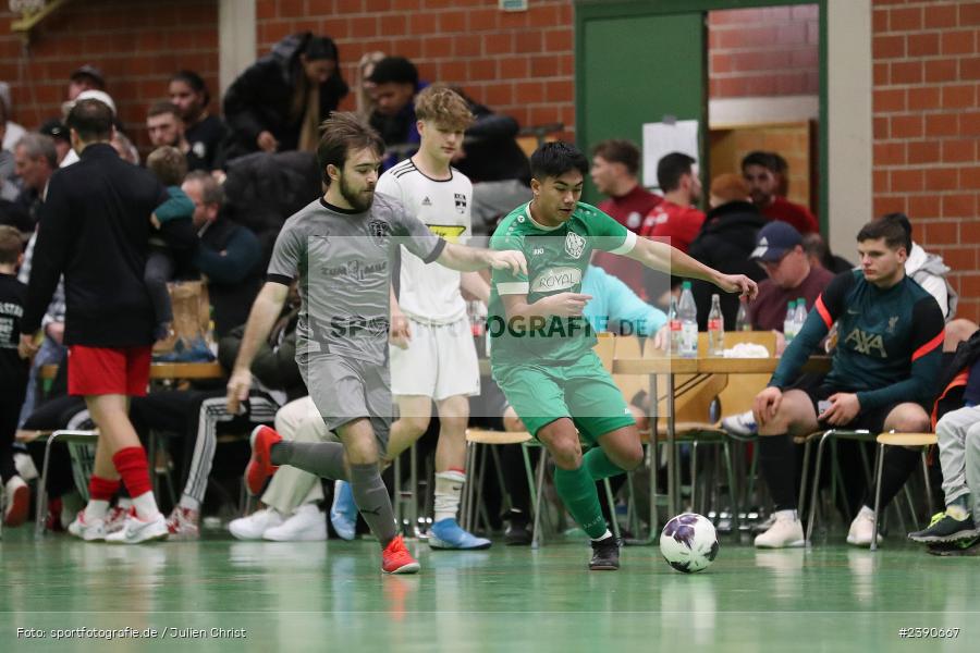 Dreifachturnhalle, Unterpleichfeld, 18.12.2023, BFV, Fussball, sport, action, Saison 2023/2024, Vorturnier Lotto Bayern Hallencup, Gruppe 4, Spielnummer 8, FV Karlstadt, TSV Mainbernheim - Bild-ID: 2390667 Dreifachturnhalle, Unterpleichfeld, 18.12.2023, BFV, Fussball, sport, action, Saison 2023/2024, Vorturnier Lotto Bayern Hallencup, Gruppe 4, Spielnummer 8, FV Karlstadt, TSV Mainbernheim - Bild-ID: 2390667
