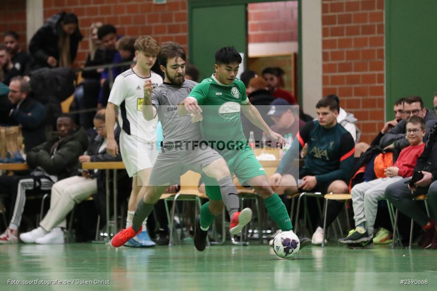 Dreifachturnhalle, Unterpleichfeld, 18.12.2023, BFV, Fussball, sport, action, Saison 2023/2024, Vorturnier Lotto Bayern Hallencup, Gruppe 4, Spielnummer 8, FV Karlstadt, TSV Mainbernheim - Bild-ID: 2390668 Dreifachturnhalle, Unterpleichfeld, 18.12.2023, BFV, Fussball, sport, action, Saison 2023/2024, Vorturnier Lotto Bayern Hallencup, Gruppe 4, Spielnummer 8, FV Karlstadt, TSV Mainbernheim - Bild-ID: 2390668