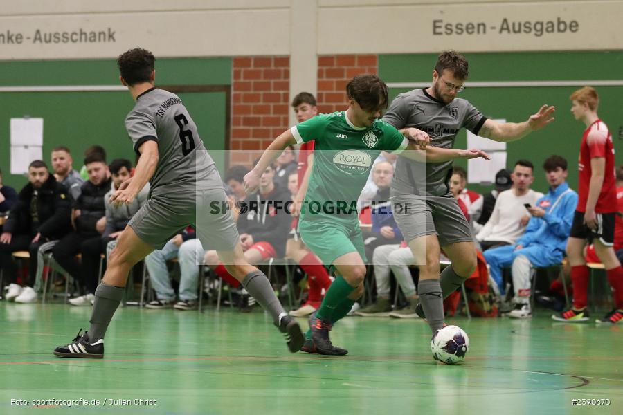 Dreifachturnhalle, Unterpleichfeld, 18.12.2023, BFV, Fussball, sport, action, Saison 2023/2024, Vorturnier Lotto Bayern Hallencup, Gruppe 4, Spielnummer 8, FV Karlstadt, TSV Mainbernheim - Bild-ID: 2390670 Dreifachturnhalle, Unterpleichfeld, 18.12.2023, BFV, Fussball, sport, action, Saison 2023/2024, Vorturnier Lotto Bayern Hallencup, Gruppe 4, Spielnummer 8, FV Karlstadt, TSV Mainbernheim - Bild-ID: 2390670