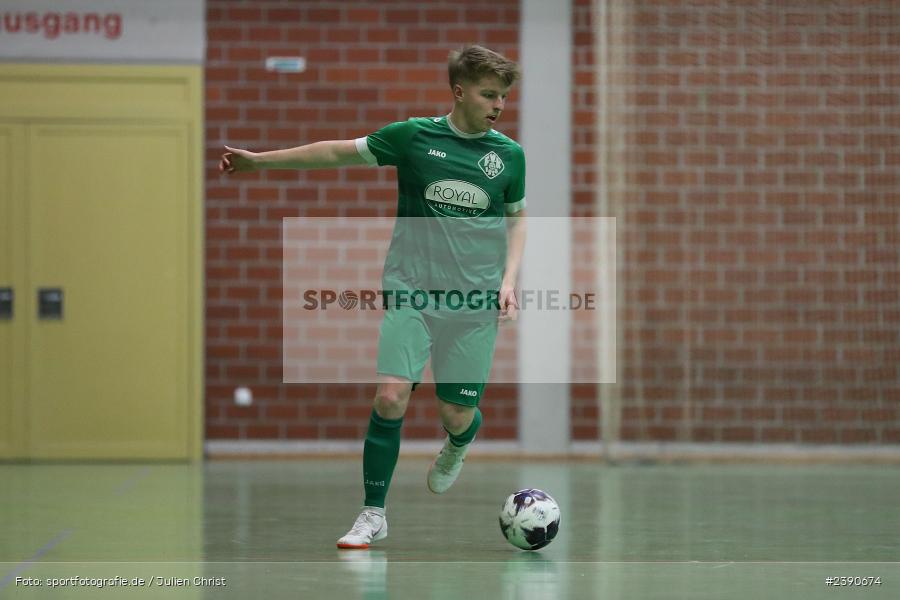 Dreifachturnhalle, Unterpleichfeld, 18.12.2023, BFV, Fussball, sport, action, Saison 2023/2024, Vorturnier Lotto Bayern Hallencup, Gruppe 4, Spielnummer 8, FV Karlstadt, TSV Mainbernheim - Bild-ID: 2390674