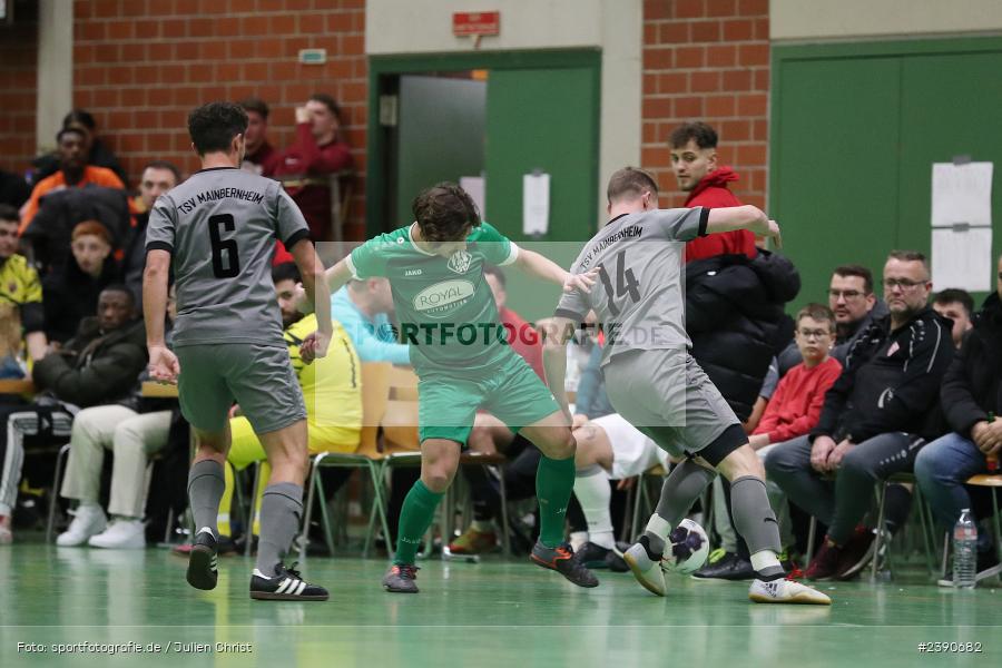 Dreifachturnhalle, Unterpleichfeld, 18.12.2023, BFV, Fussball, sport, action, Saison 2023/2024, Vorturnier Lotto Bayern Hallencup, Gruppe 4, Spielnummer 8, FV Karlstadt, TSV Mainbernheim - Bild-ID: 2390682