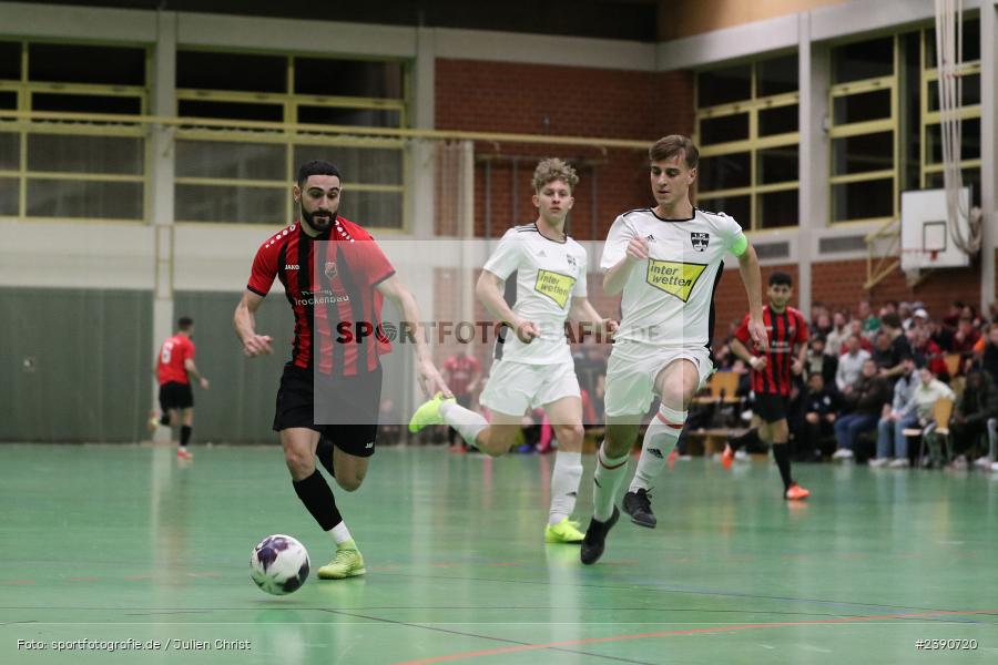 Dreifachturnhalle, Unterpleichfeld, 18.12.2023, BFV, Fussball, sport, action, Saison 2023/2024, Vorturnier Lotto Bayern Hallencup, Gruppe 3, Spielnummer 9, SV 1929/49 Kleinochsenfurt, 1. FC 1920 Iphofen - Bild-ID: 2390720