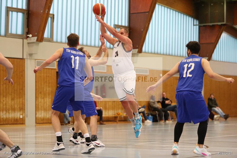 Dürrbachtalhalle, Würzburg, 23.12.2023, DBB, Basketball, sport, action, Saison 2023/2024, Bayernpokal Herren, TSV, SVO, TSV Karlstadt, SV Oberdürrbach - Bild-ID: 2390751