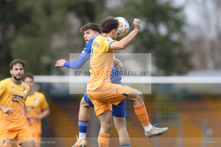 Sportgelände Langstadt, Babenhausen, 17.02.2024, sport, action, BFV, Fussball, Februar 2024, Regionalfreundschaftsspiele, Regionalliga Südwest, Regionalliga Bayern, TSG, SVA, TSG Hoffenheim U23, SV Viktoria Aschaffenburg - Bild-ID: 2394342 Sportgelände Langstadt, Babenhausen, 17.02.2024, sport, action, BFV, Fussball, Februar 2024, Regionalfreundschaftsspiele, Regionalliga Südwest, Regionalliga Bayern, TSG, SVA, TSG Hoffenheim U23, SV Viktoria Aschaffenburg - Bild-ID: 2394342