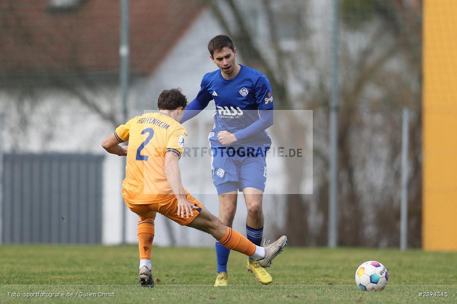 Sportgelände Langstadt, Babenhausen, 17.02.2024, sport, action, BFV, Fussball, Februar 2024, Regionalfreundschaftsspiele, Regionalliga Südwest, Regionalliga Bayern, TSG, SVA, TSG Hoffenheim U23, SV Viktoria Aschaffenburg - Bild-ID: 2394345 Sportgelände Langstadt, Babenhausen, 17.02.2024, sport, action, BFV, Fussball, Februar 2024, Regionalfreundschaftsspiele, Regionalliga Südwest, Regionalliga Bayern, TSG, SVA, TSG Hoffenheim U23, SV Viktoria Aschaffenburg - Bild-ID: 2394345