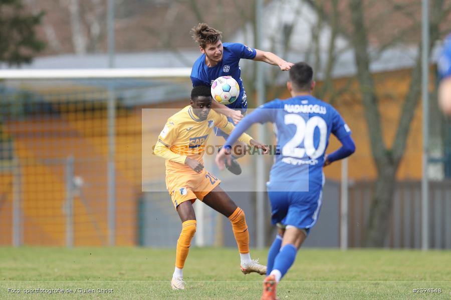 Sportgelände Langstadt, Babenhausen, 17.02.2024, sport, action, BFV, Fussball, Februar 2024, Regionalfreundschaftsspiele, Regionalliga Südwest, Regionalliga Bayern, TSG, SVA, TSG Hoffenheim U23, SV Viktoria Aschaffenburg - Bild-ID: 2394348 Sportgelände Langstadt, Babenhausen, 17.02.2024, sport, action, BFV, Fussball, Februar 2024, Regionalfreundschaftsspiele, Regionalliga Südwest, Regionalliga Bayern, TSG, SVA, TSG Hoffenheim U23, SV Viktoria Aschaffenburg - Bild-ID: 2394348