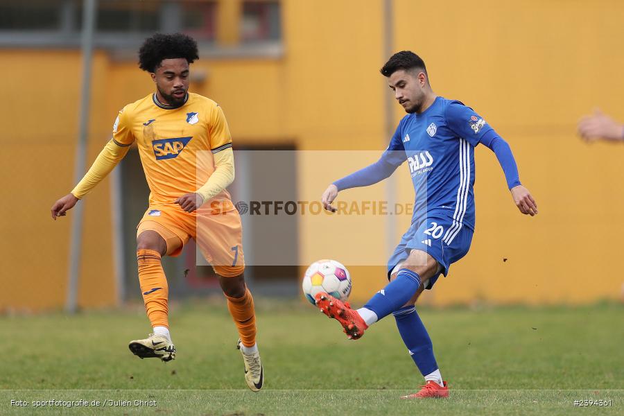 Sportgelände Langstadt, Babenhausen, 17.02.2024, sport, action, BFV, Fussball, Februar 2024, Regionalfreundschaftsspiele, Regionalliga Südwest, Regionalliga Bayern, TSG, SVA, TSG Hoffenheim U23, SV Viktoria Aschaffenburg - Bild-ID: 2394361