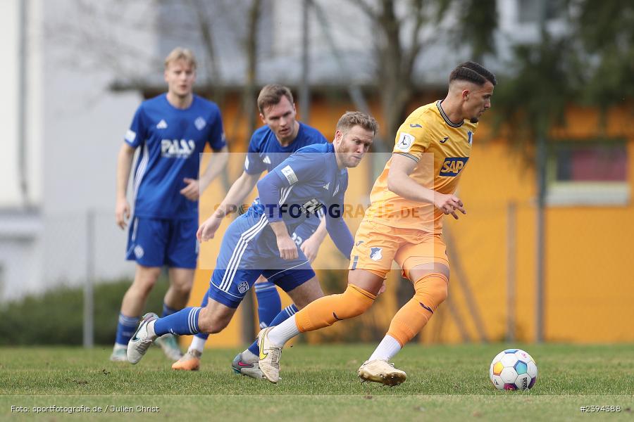 Sportgelände Langstadt, Babenhausen, 17.02.2024, sport, action, BFV, Fussball, Februar 2024, Regionalfreundschaftsspiele, Regionalliga Südwest, Regionalliga Bayern, TSG, SVA, TSG Hoffenheim U23, SV Viktoria Aschaffenburg - Bild-ID: 2394388