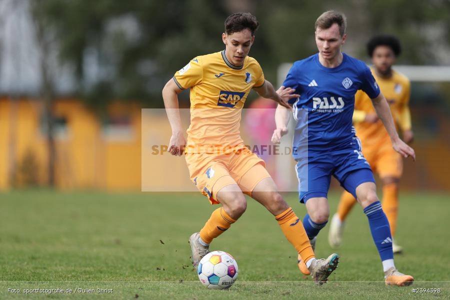 Sportgelände Langstadt, Babenhausen, 17.02.2024, sport, action, BFV, Fussball, Februar 2024, Regionalfreundschaftsspiele, Regionalliga Südwest, Regionalliga Bayern, TSG, SVA, TSG Hoffenheim U23, SV Viktoria Aschaffenburg - Bild-ID: 2394398