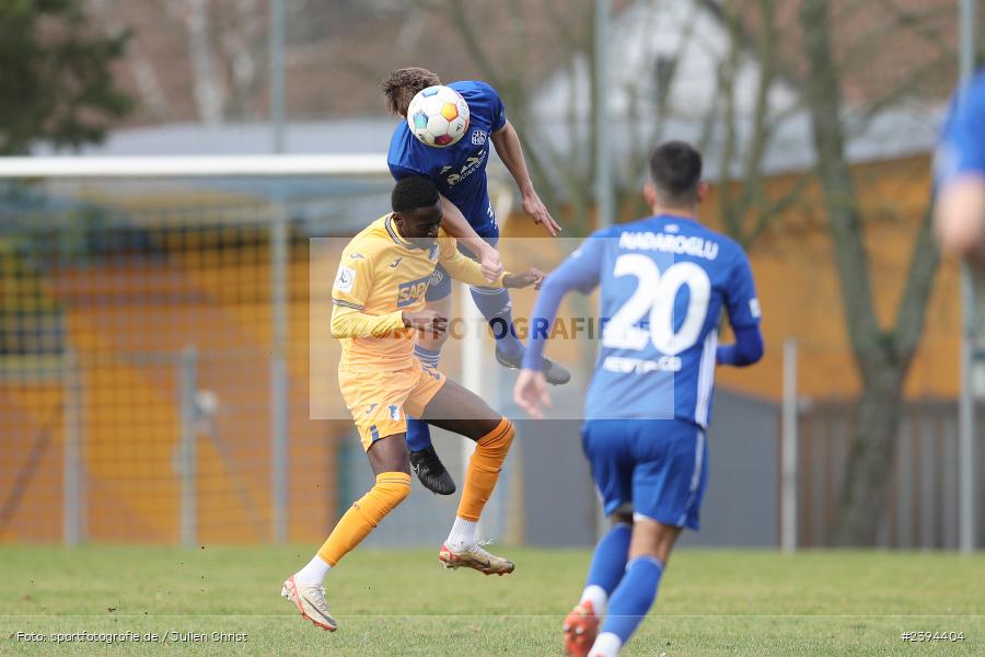 Sportgelände Langstadt, Babenhausen, 17.02.2024, sport, action, BFV, Fussball, Februar 2024, Regionalfreundschaftsspiele, Regionalliga Südwest, Regionalliga Bayern, TSG, SVA, TSG Hoffenheim U23, SV Viktoria Aschaffenburg - Bild-ID: 2394404 Sportgelände Langstadt, Babenhausen, 17.02.2024, sport, action, BFV, Fussball, Februar 2024, Regionalfreundschaftsspiele, Regionalliga Südwest, Regionalliga Bayern, TSG, SVA, TSG Hoffenheim U23, SV Viktoria Aschaffenburg - Bild-ID: 2394404