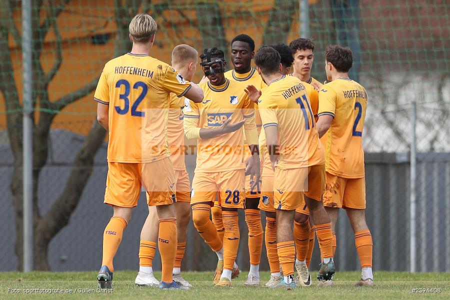 Sportgelände Langstadt, Babenhausen, 17.02.2024, sport, action, BFV, Fussball, Februar 2024, Regionalfreundschaftsspiele, Regionalliga Südwest, Regionalliga Bayern, TSG, SVA, TSG Hoffenheim U23, SV Viktoria Aschaffenburg - Bild-ID: 2394408