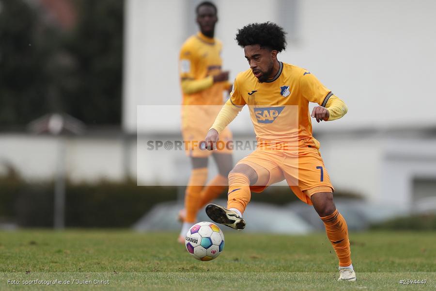 Sportgelände Langstadt, Babenhausen, 17.02.2024, sport, action, BFV, Fussball, Februar 2024, Regionalfreundschaftsspiele, Regionalliga Südwest, Regionalliga Bayern, TSG, SVA, TSG Hoffenheim U23, SV Viktoria Aschaffenburg - Bild-ID: 2394447