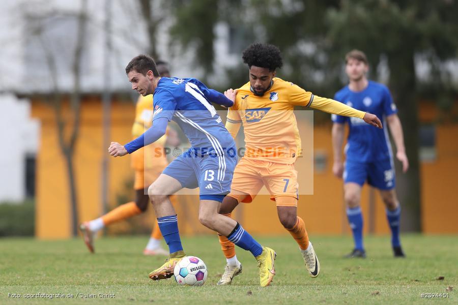 Sportgelände Langstadt, Babenhausen, 17.02.2024, sport, action, BFV, Fussball, Februar 2024, Regionalfreundschaftsspiele, Regionalliga Südwest, Regionalliga Bayern, TSG, SVA, TSG Hoffenheim U23, SV Viktoria Aschaffenburg - Bild-ID: 2394451 Sportgelände Langstadt, Babenhausen, 17.02.2024, sport, action, BFV, Fussball, Februar 2024, Regionalfreundschaftsspiele, Regionalliga Südwest, Regionalliga Bayern, TSG, SVA, TSG Hoffenheim U23, SV Viktoria Aschaffenburg - Bild-ID: 2394451