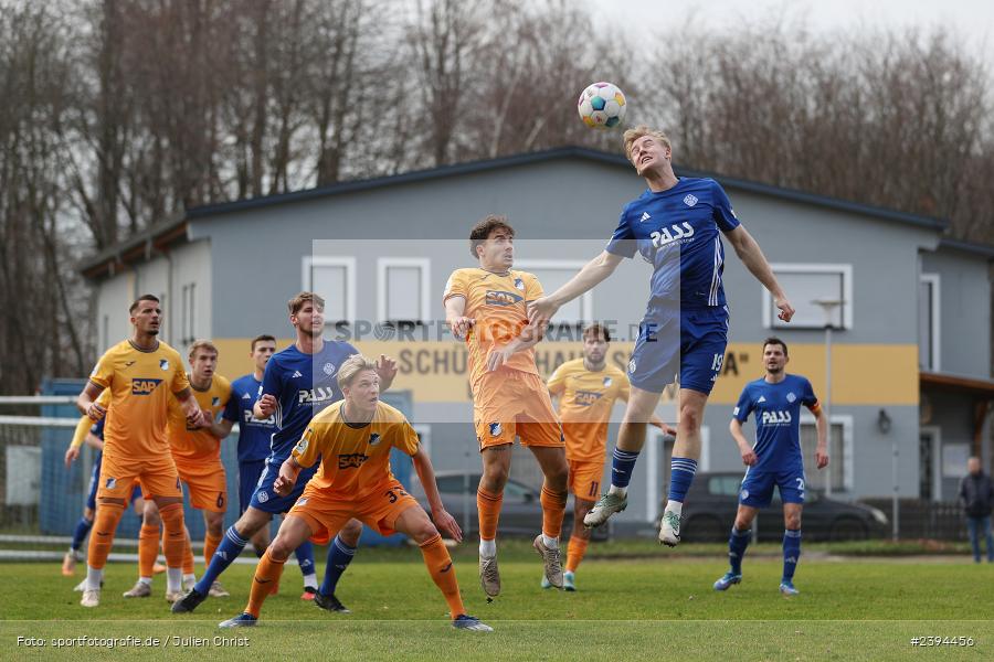 Sportgelände Langstadt, Babenhausen, 17.02.2024, sport, action, BFV, Fussball, Februar 2024, Regionalfreundschaftsspiele, Regionalliga Südwest, Regionalliga Bayern, TSG, SVA, TSG Hoffenheim U23, SV Viktoria Aschaffenburg - Bild-ID: 2394456 Sportgelände Langstadt, Babenhausen, 17.02.2024, sport, action, BFV, Fussball, Februar 2024, Regionalfreundschaftsspiele, Regionalliga Südwest, Regionalliga Bayern, TSG, SVA, TSG Hoffenheim U23, SV Viktoria Aschaffenburg - Bild-ID: 2394456