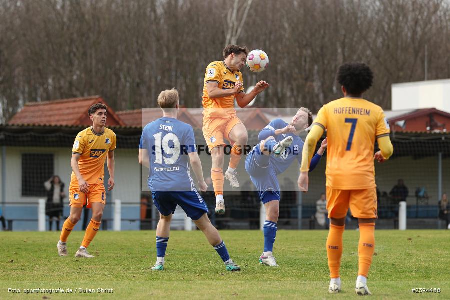 Sportgelände Langstadt, Babenhausen, 17.02.2024, sport, action, BFV, Fussball, Februar 2024, Regionalfreundschaftsspiele, Regionalliga Südwest, Regionalliga Bayern, TSG, SVA, TSG Hoffenheim U23, SV Viktoria Aschaffenburg - Bild-ID: 2394458