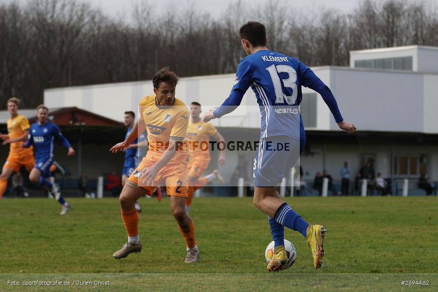 Sportgelände Langstadt, Babenhausen, 17.02.2024, sport, action, BFV, Fussball, Februar 2024, Regionalfreundschaftsspiele, Regionalliga Südwest, Regionalliga Bayern, TSG, SVA, TSG Hoffenheim U23, SV Viktoria Aschaffenburg - Bild-ID: 2394462