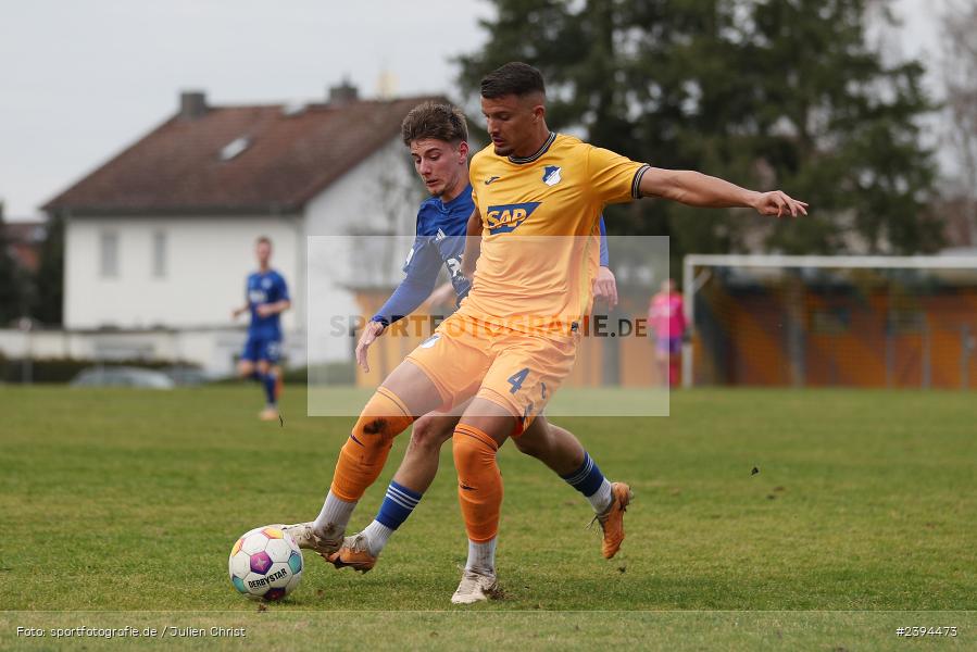 Sportgelände Langstadt, Babenhausen, 17.02.2024, sport, action, BFV, Fussball, Februar 2024, Regionalfreundschaftsspiele, Regionalliga Südwest, Regionalliga Bayern, TSG, SVA, TSG Hoffenheim U23, SV Viktoria Aschaffenburg - Bild-ID: 2394473 Sportgelände Langstadt, Babenhausen, 17.02.2024, sport, action, BFV, Fussball, Februar 2024, Regionalfreundschaftsspiele, Regionalliga Südwest, Regionalliga Bayern, TSG, SVA, TSG Hoffenheim U23, SV Viktoria Aschaffenburg - Bild-ID: 2394473
