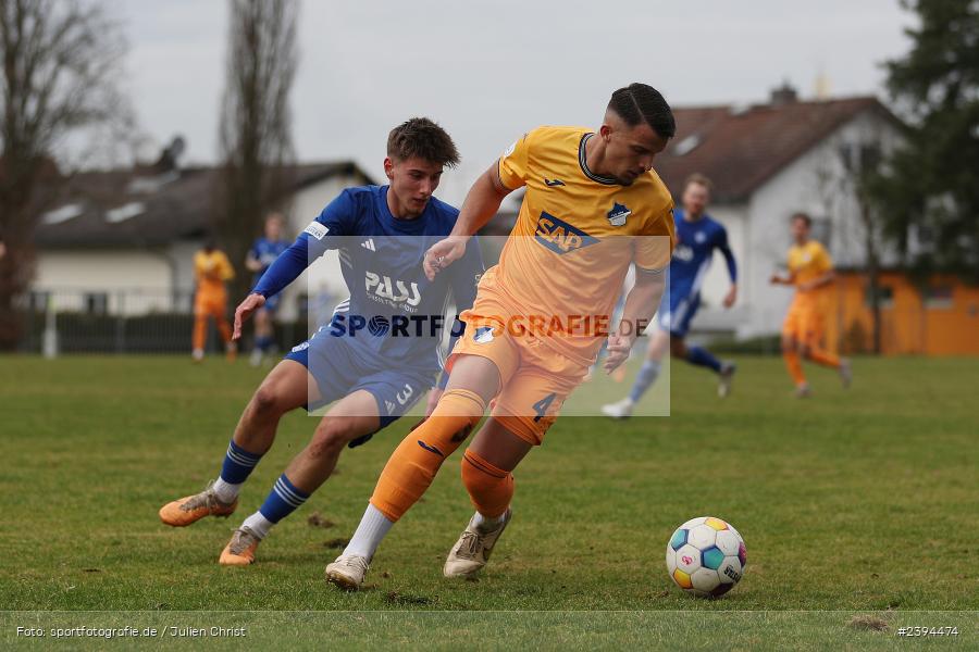 Sportgelände Langstadt, Babenhausen, 17.02.2024, sport, action, BFV, Fussball, Februar 2024, Regionalfreundschaftsspiele, Regionalliga Südwest, Regionalliga Bayern, TSG, SVA, TSG Hoffenheim U23, SV Viktoria Aschaffenburg - Bild-ID: 2394474