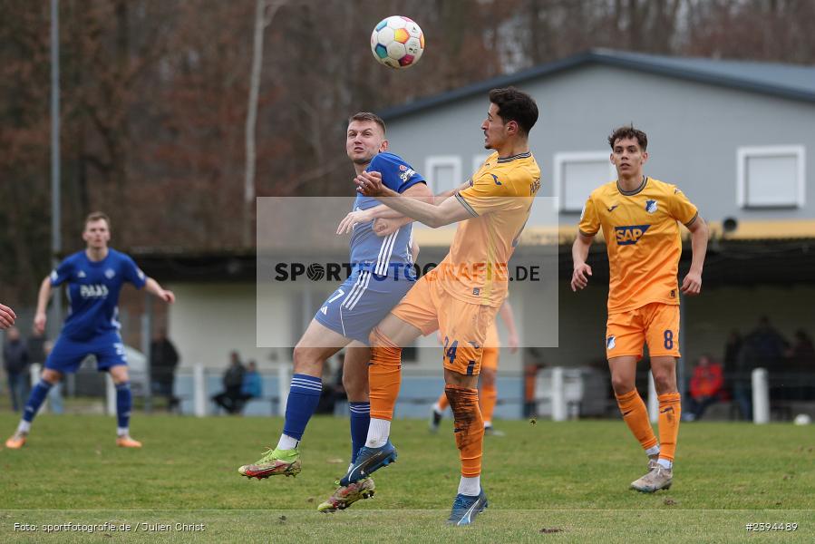 Sportgelände Langstadt, Babenhausen, 17.02.2024, sport, action, BFV, Fussball, Februar 2024, Regionalfreundschaftsspiele, Regionalliga Südwest, Regionalliga Bayern, TSG, SVA, TSG Hoffenheim U23, SV Viktoria Aschaffenburg - Bild-ID: 2394489