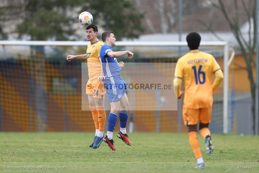 Sportgelände Langstadt, Babenhausen, 17.02.2024, sport, action, BFV, Fussball, Februar 2024, Regionalfreundschaftsspiele, Regionalliga Südwest, Regionalliga Bayern, TSG, SVA, TSG Hoffenheim U23, SV Viktoria Aschaffenburg - Bild-ID: 2394492