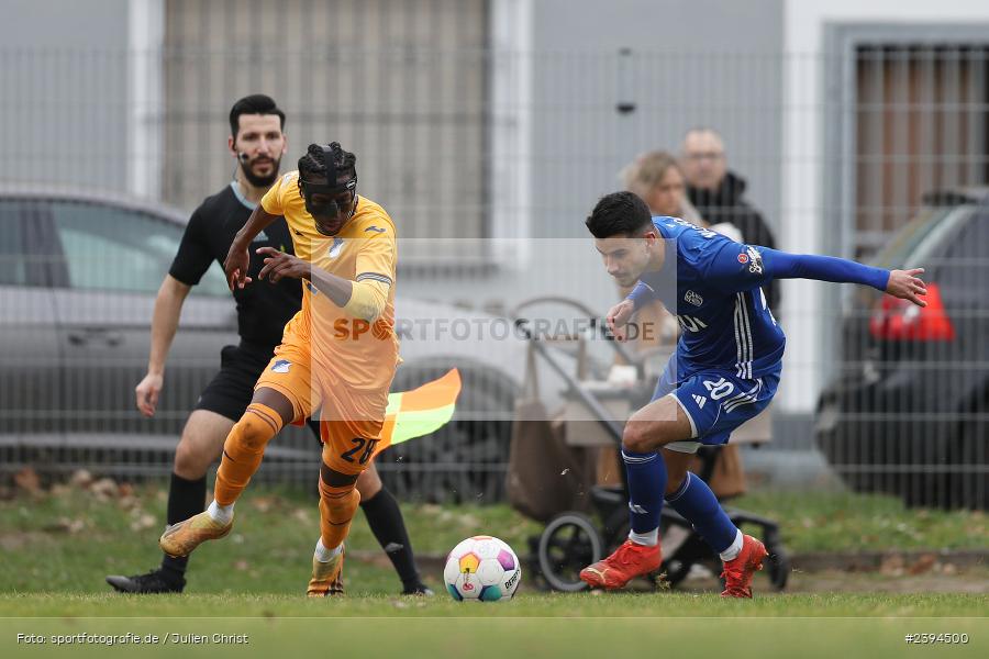 Sportgelände Langstadt, Babenhausen, 17.02.2024, sport, action, BFV, Fussball, Februar 2024, Regionalfreundschaftsspiele, Regionalliga Südwest, Regionalliga Bayern, TSG, SVA, TSG Hoffenheim U23, SV Viktoria Aschaffenburg - Bild-ID: 2394500