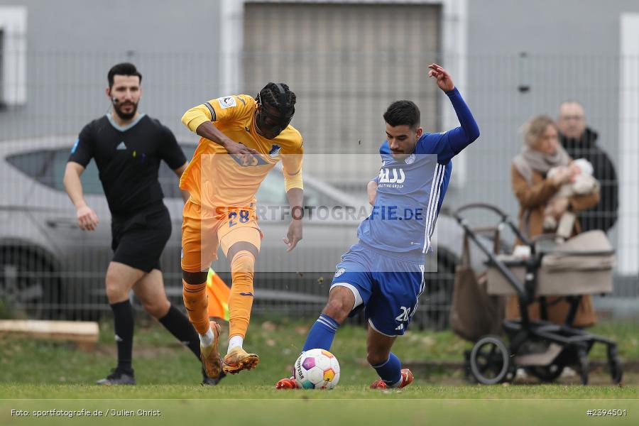 Sportgelände Langstadt, Babenhausen, 17.02.2024, sport, action, BFV, Fussball, Februar 2024, Regionalfreundschaftsspiele, Regionalliga Südwest, Regionalliga Bayern, TSG, SVA, TSG Hoffenheim U23, SV Viktoria Aschaffenburg - Bild-ID: 2394501