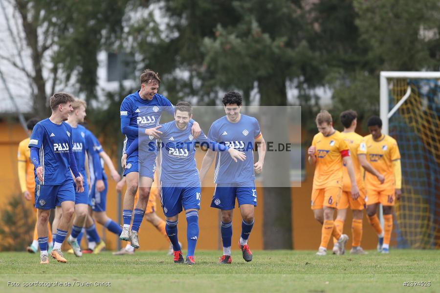 Sportgelände Langstadt, Babenhausen, 17.02.2024, sport, action, BFV, Fussball, Februar 2024, Regionalfreundschaftsspiele, Regionalliga Südwest, Regionalliga Bayern, TSG, SVA, TSG Hoffenheim U23, SV Viktoria Aschaffenburg - Bild-ID: 2394523