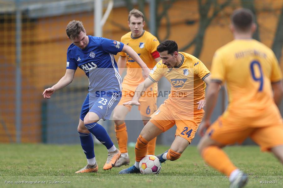 Sportgelände Langstadt, Babenhausen, 17.02.2024, sport, action, BFV, Fussball, Februar 2024, Regionalfreundschaftsspiele, Regionalliga Südwest, Regionalliga Bayern, TSG, SVA, TSG Hoffenheim U23, SV Viktoria Aschaffenburg - Bild-ID: 2394531