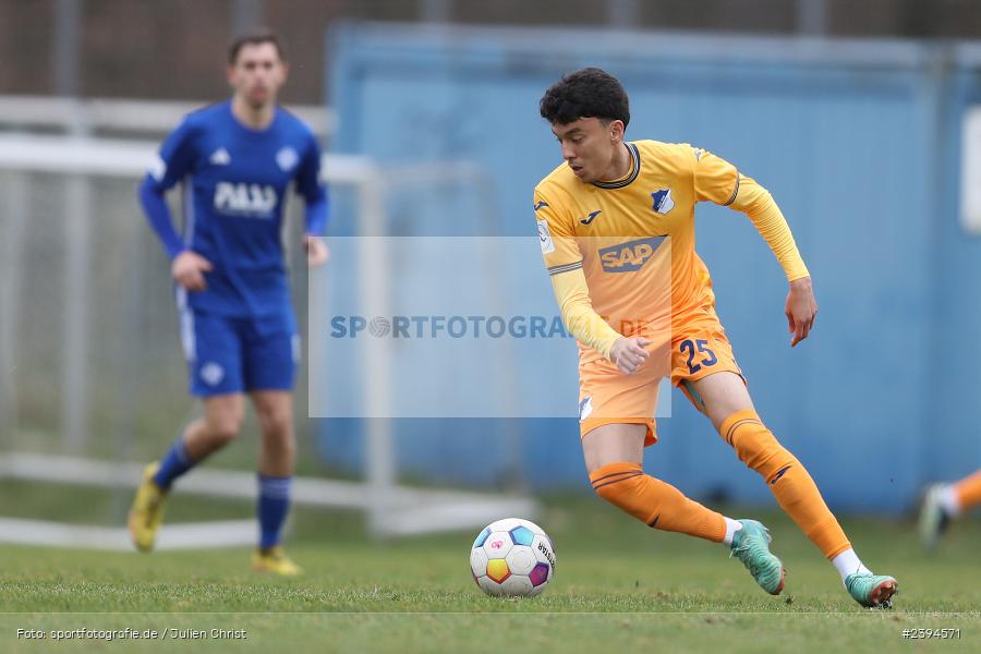 Sportgelände Langstadt, Babenhausen, 17.02.2024, sport, action, BFV, Fussball, Februar 2024, Regionalfreundschaftsspiele, Regionalliga Südwest, Regionalliga Bayern, TSG, SVA, TSG Hoffenheim U23, SV Viktoria Aschaffenburg - Bild-ID: 2394571