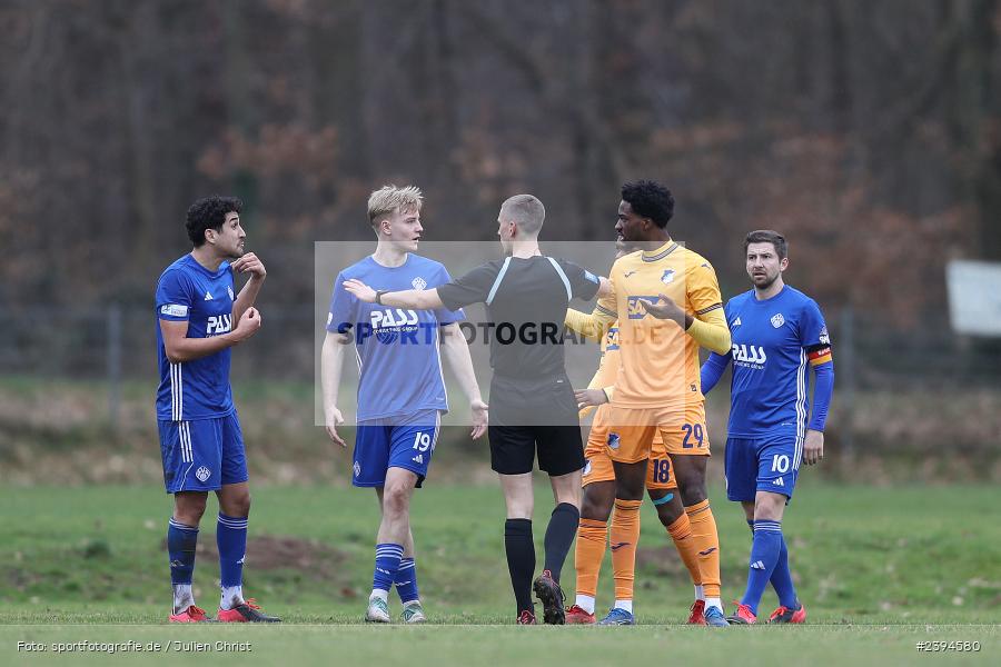 Sportgelände Langstadt, Babenhausen, 17.02.2024, sport, action, BFV, Fussball, Februar 2024, Regionalfreundschaftsspiele, Regionalliga Südwest, Regionalliga Bayern, TSG, SVA, TSG Hoffenheim U23, SV Viktoria Aschaffenburg - Bild-ID: 2394580