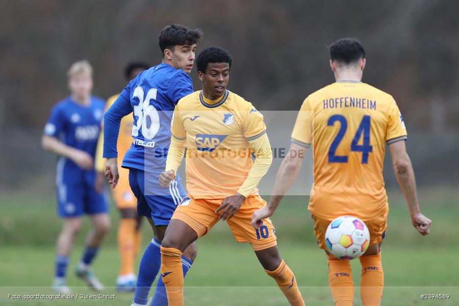 Sportgelände Langstadt, Babenhausen, 17.02.2024, sport, action, BFV, Fussball, Februar 2024, Regionalfreundschaftsspiele, Regionalliga Südwest, Regionalliga Bayern, TSG, SVA, TSG Hoffenheim U23, SV Viktoria Aschaffenburg - Bild-ID: 2394589