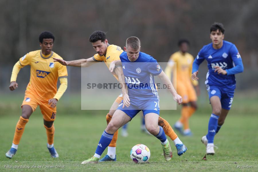 Sportgelände Langstadt, Babenhausen, 17.02.2024, sport, action, BFV, Fussball, Februar 2024, Regionalfreundschaftsspiele, Regionalliga Südwest, Regionalliga Bayern, TSG, SVA, TSG Hoffenheim U23, SV Viktoria Aschaffenburg - Bild-ID: 2394591