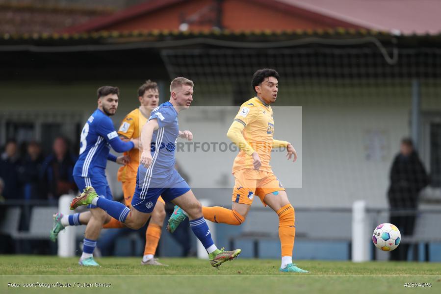 Sportgelände Langstadt, Babenhausen, 17.02.2024, sport, action, BFV, Fussball, Februar 2024, Regionalfreundschaftsspiele, Regionalliga Südwest, Regionalliga Bayern, TSG, SVA, TSG Hoffenheim U23, SV Viktoria Aschaffenburg - Bild-ID: 2394596 Sportgelände Langstadt, Babenhausen, 17.02.2024, sport, action, BFV, Fussball, Februar 2024, Regionalfreundschaftsspiele, Regionalliga Südwest, Regionalliga Bayern, TSG, SVA, TSG Hoffenheim U23, SV Viktoria Aschaffenburg - Bild-ID: 2394596