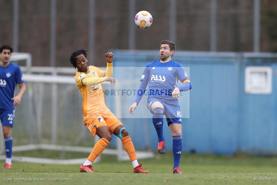 Sportgelände Langstadt, Babenhausen, 17.02.2024, sport, action, BFV, Fussball, Februar 2024, Regionalfreundschaftsspiele, Regionalliga Südwest, Regionalliga Bayern, TSG, SVA, TSG Hoffenheim U23, SV Viktoria Aschaffenburg - Bild-ID: 2394598