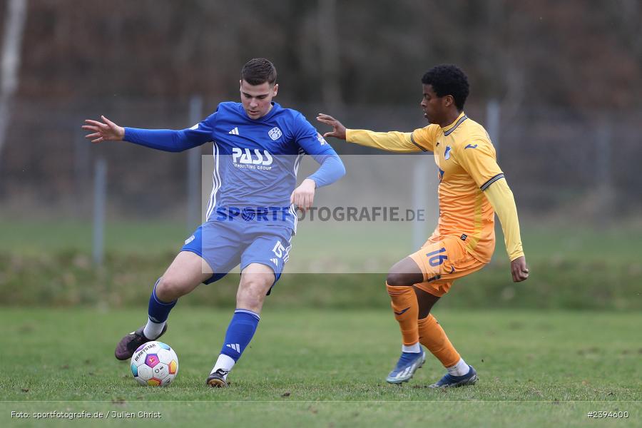 Sportgelände Langstadt, Babenhausen, 17.02.2024, sport, action, BFV, Fussball, Februar 2024, Regionalfreundschaftsspiele, Regionalliga Südwest, Regionalliga Bayern, TSG, SVA, TSG Hoffenheim U23, SV Viktoria Aschaffenburg - Bild-ID: 2394600