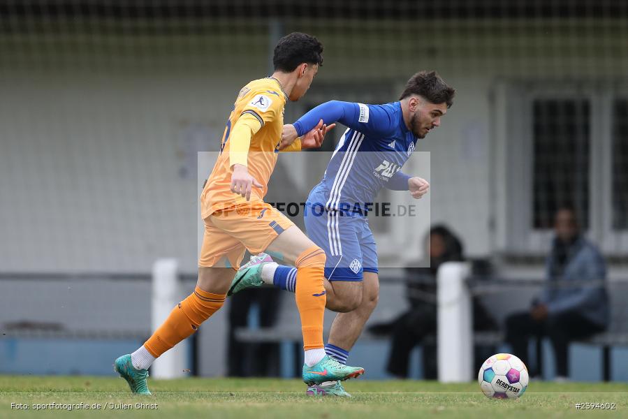 Sportgelände Langstadt, Babenhausen, 17.02.2024, sport, action, BFV, Fussball, Februar 2024, Regionalfreundschaftsspiele, Regionalliga Südwest, Regionalliga Bayern, TSG, SVA, TSG Hoffenheim U23, SV Viktoria Aschaffenburg - Bild-ID: 2394602