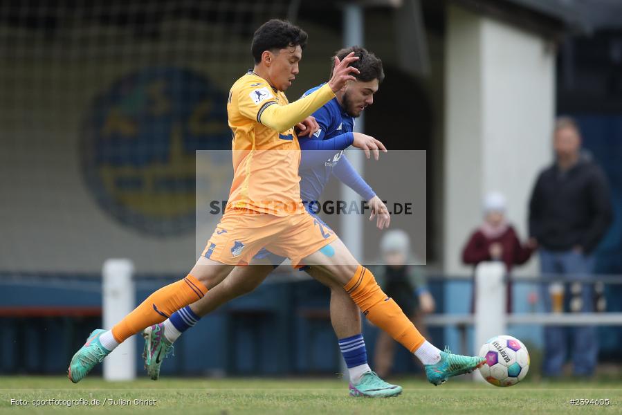 Sportgelände Langstadt, Babenhausen, 17.02.2024, sport, action, BFV, Fussball, Februar 2024, Regionalfreundschaftsspiele, Regionalliga Südwest, Regionalliga Bayern, TSG, SVA, TSG Hoffenheim U23, SV Viktoria Aschaffenburg - Bild-ID: 2394605